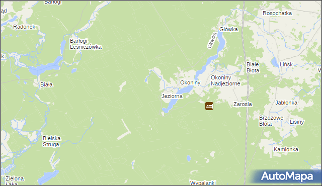 mapa Jeziorna gmina Śliwice, Jeziorna gmina Śliwice na mapie Targeo