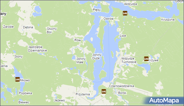 mapa Joniny Duże, Joniny Duże na mapie Targeo