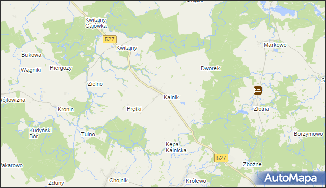 mapa Kalnik gmina Morąg, Kalnik gmina Morąg na mapie Targeo