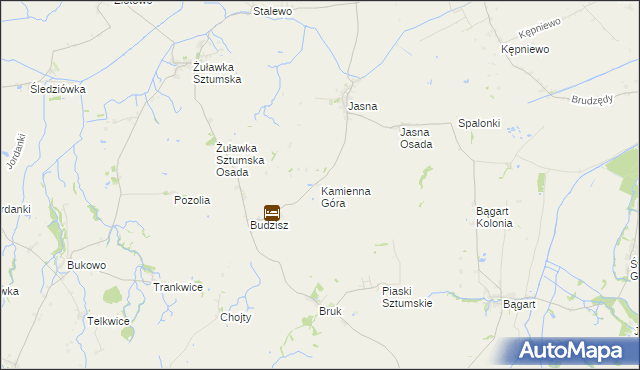 mapa Kamienna Góra gmina Dzierzgoń, Kamienna Góra gmina Dzierzgoń na mapie Targeo