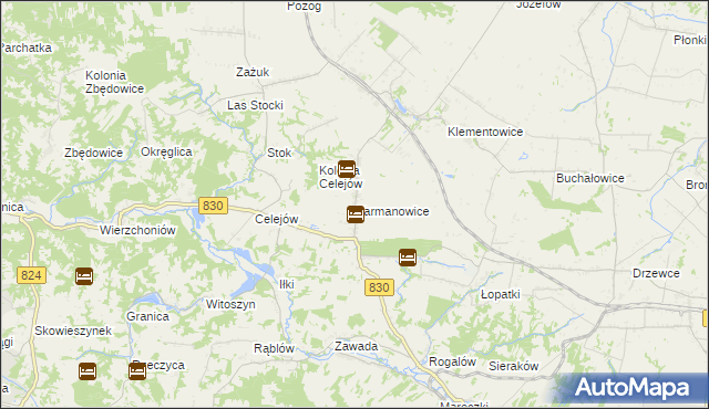 mapa Karmanowice, Karmanowice na mapie Targeo