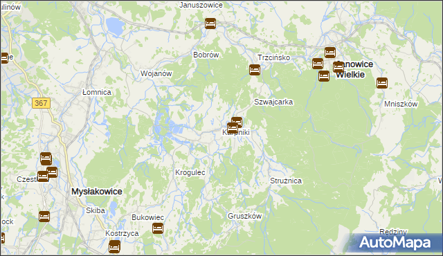 mapa Karpniki gmina Mysłakowice, Karpniki gmina Mysłakowice na mapie Targeo