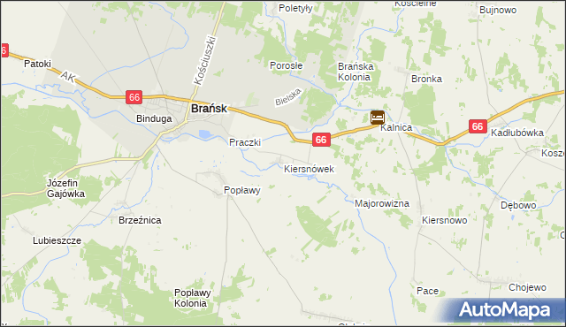 mapa Kiersnówek, Kiersnówek na mapie Targeo