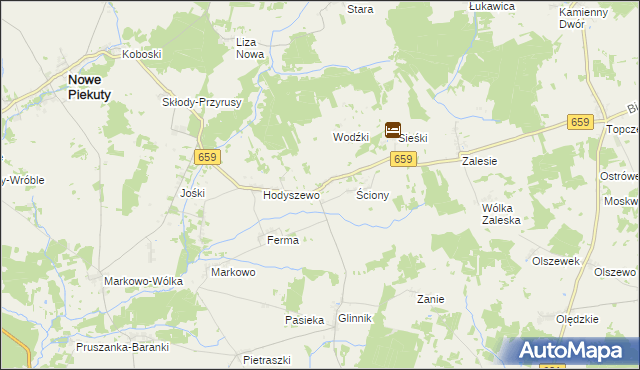 mapa Kiewłaki, Kiewłaki na mapie Targeo