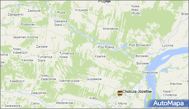 mapa Kijanka, Kijanka na mapie Targeo