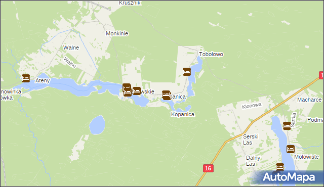 mapa Kopanica gmina Nowinka, Kopanica gmina Nowinka na mapie Targeo