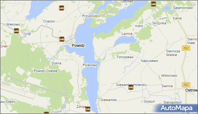 mapa Kosewo gmina Ostrowite, Kosewo gmina Ostrowite na mapie Targeo