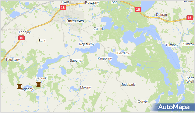 mapa Krupoliny, Krupoliny na mapie Targeo