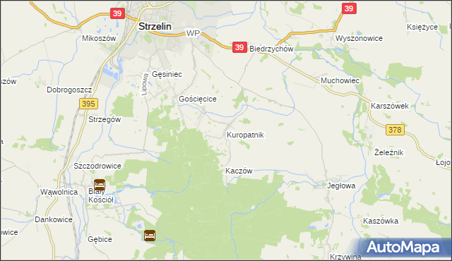 mapa Kuropatnik, Kuropatnik na mapie Targeo