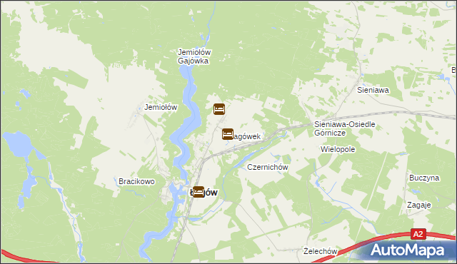 mapa Łagówek, Łagówek na mapie Targeo