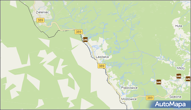 mapa Lasówka, Lasówka na mapie Targeo