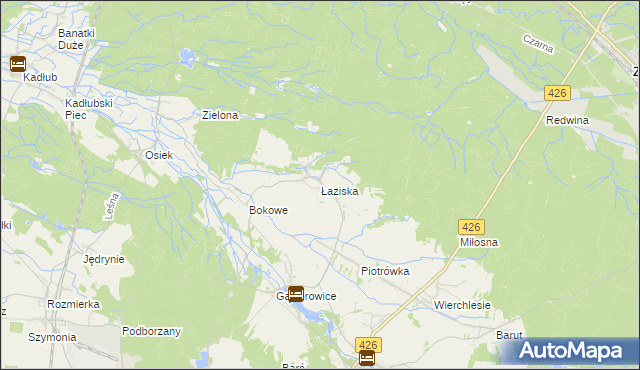 mapa Łaziska gmina Jemielnica, Łaziska gmina Jemielnica na mapie Targeo