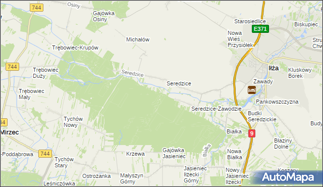 mapa Leśniczówka Seredzice, Leśniczówka Seredzice na mapie Targeo