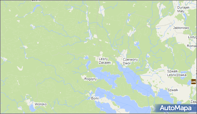 mapa Leśny Zakątek, Leśny Zakątek na mapie Targeo