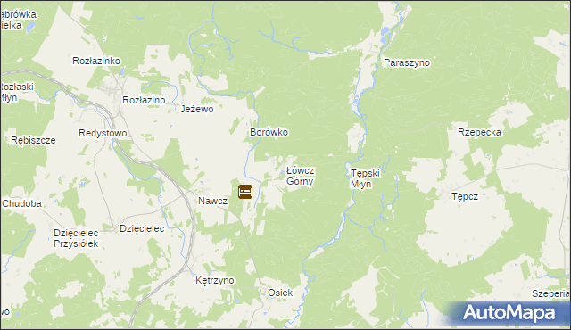 mapa Łówcz Górny, Łówcz Górny na mapie Targeo