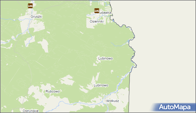 mapa Lubinowo gmina Płaska, Lubinowo gmina Płaska na mapie Targeo