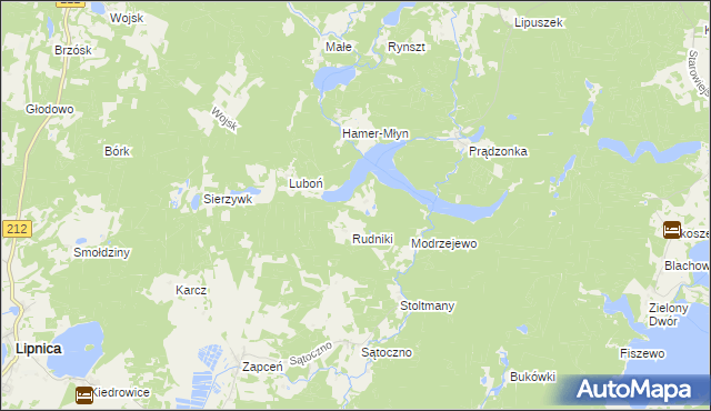 mapa Luboń Leśniczówka, Luboń Leśniczówka na mapie Targeo