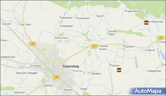 mapa Ludwikowo gmina Szamotuły, Ludwikowo gmina Szamotuły na mapie Targeo