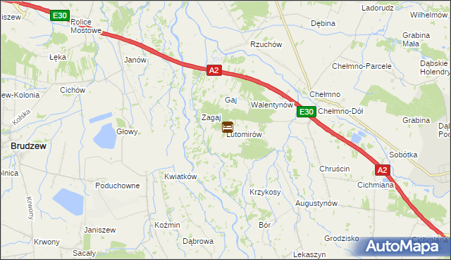 mapa Lutomirów, Lutomirów na mapie Targeo