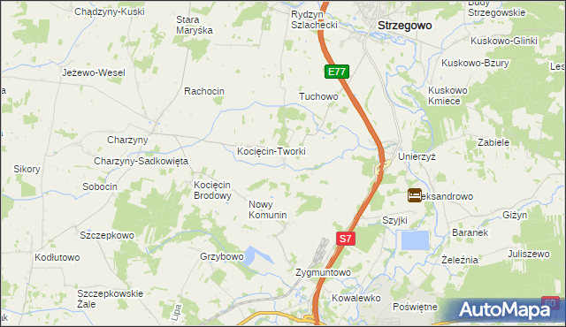 mapa Mączewo, Mączewo na mapie Targeo