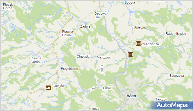 mapa Marczów, Marczów na mapie Targeo