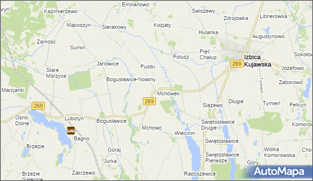 mapa Mchówek, Mchówek na mapie Targeo