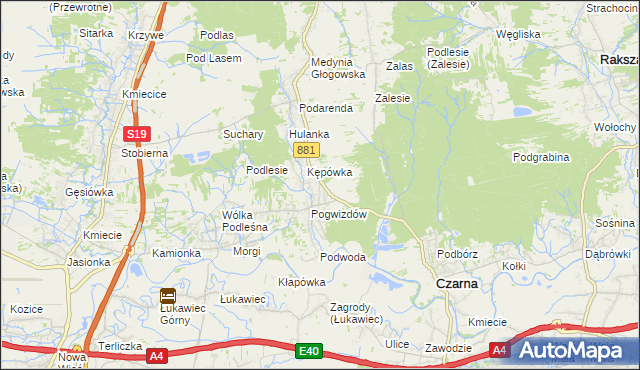 mapa Medynia Łańcucka, Medynia Łańcucka na mapie Targeo
