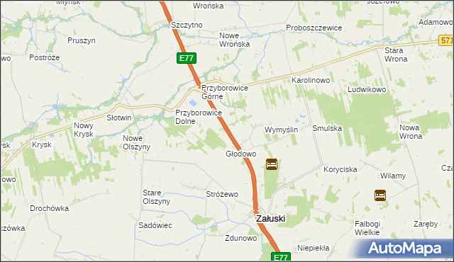 mapa Michałówek gmina Załuski, Michałówek gmina Załuski na mapie Targeo