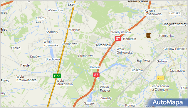 mapa Mieszkowo gmina Piaseczno, Mieszkowo gmina Piaseczno na mapie Targeo