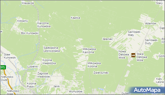 mapa Miłkowska Karczma, Miłkowska Karczma na mapie Targeo