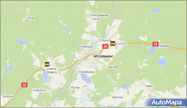 mapa Mirosławiec, Mirosławiec na mapie Targeo