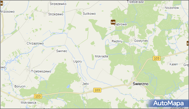 mapa Mokradła, Mokradła na mapie Targeo