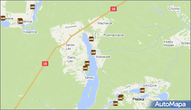 mapa Mołowiste, Mołowiste na mapie Targeo