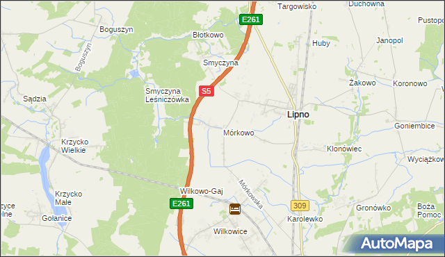 mapa Mórkowo, Mórkowo na mapie Targeo