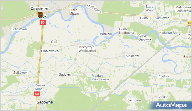 mapa Morzyczyn-Włóki, Morzyczyn-Włóki na mapie Targeo