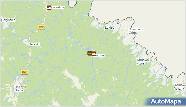 mapa Muczne, Muczne na mapie Targeo