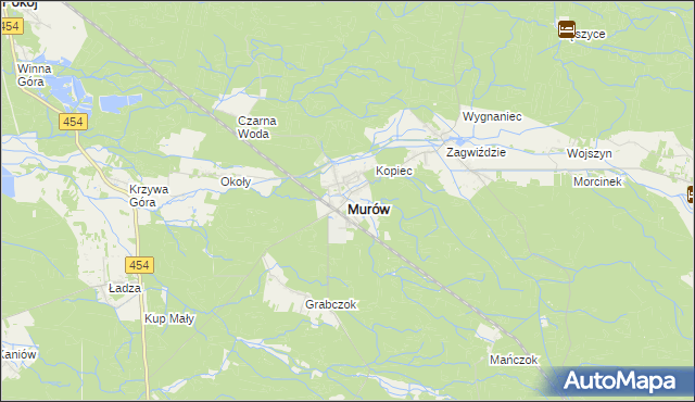 mapa Murów, Murów na mapie Targeo