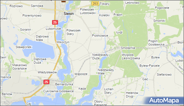 mapa Niedźwiady Duże, Niedźwiady Duże na mapie Targeo