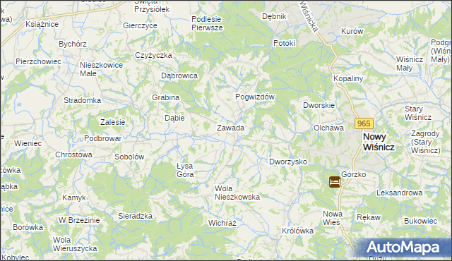 mapa Nieszkowice Wielkie, Nieszkowice Wielkie na mapie Targeo