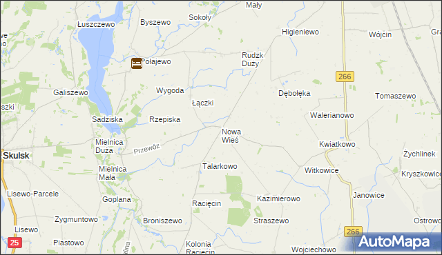 mapa Nowa Wieś gmina Piotrków Kujawski, Nowa Wieś gmina Piotrków Kujawski na mapie Targeo