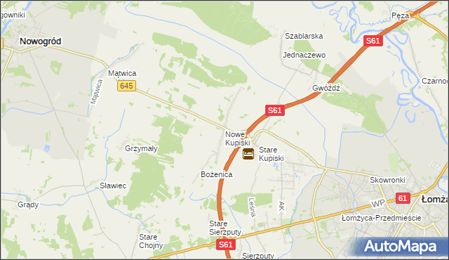 mapa Nowe Kupiski, Nowe Kupiski na mapie Targeo