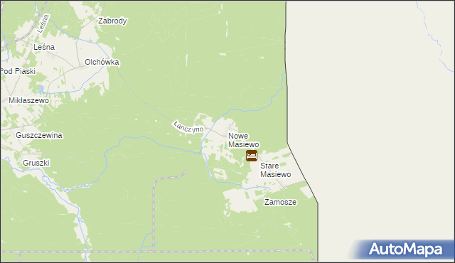 mapa Nowe Masiewo, Nowe Masiewo na mapie Targeo