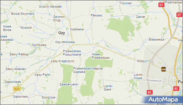 mapa Nowe Przewodowo, Nowe Przewodowo na mapie Targeo