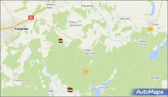 mapa Nowy Jaromierz, Nowy Jaromierz na mapie Targeo