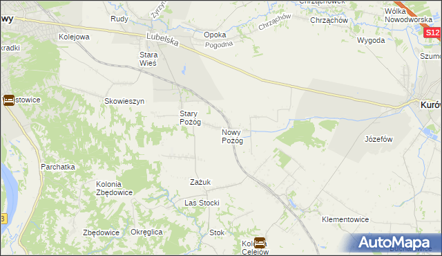 mapa Nowy Pożóg, Nowy Pożóg na mapie Targeo