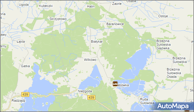 mapa Olsza gmina Milicz, Olsza gmina Milicz na mapie Targeo