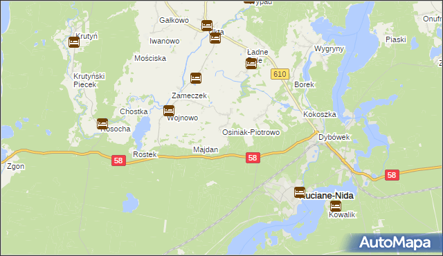 mapa Osiniak-Piotrowo, Osiniak-Piotrowo na mapie Targeo