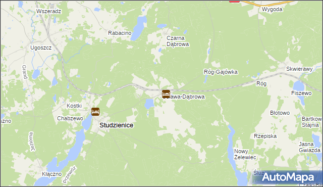mapa Osława-Dąbrowa, Osława-Dąbrowa na mapie Targeo