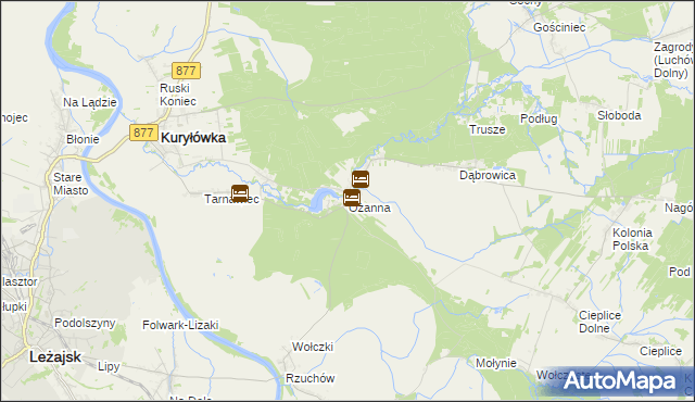 mapa Ożanna, Ożanna na mapie Targeo