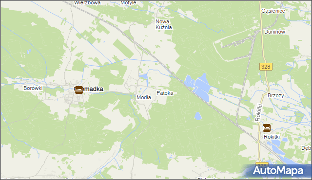 mapa Patoka gmina Gromadka, Patoka gmina Gromadka na mapie Targeo